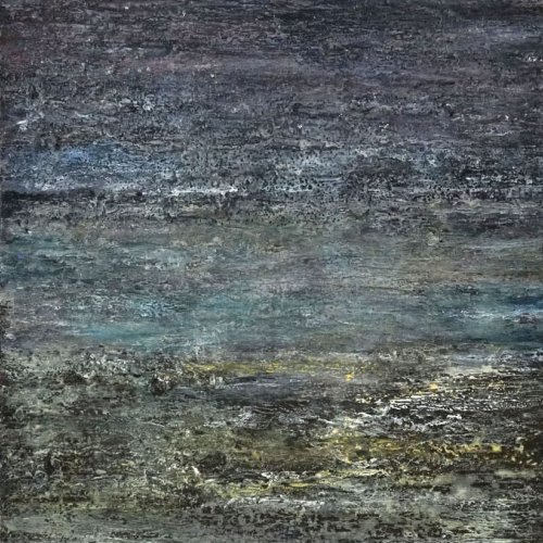 <p>Aquarell und Deckfarben auf Baumwolle, 2024, 43x48 cm</p>
