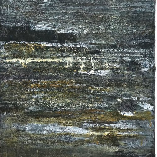 <p>Aquarell und Deckfarben auf Baumwolle, 2024, 43x48 cm</p>
