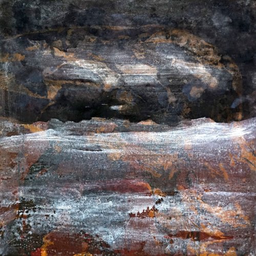 <p>Aquarell und Deckfarben auf Baumwolle, 2024, 18,5x18,5 cm</p>
